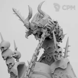 Описание картинки HERALD OF KHORNE ON JUGGERNAUT от 3Д печать миниатюр по цене 879руб | Свободный Рынок Миниатюр - СРМ