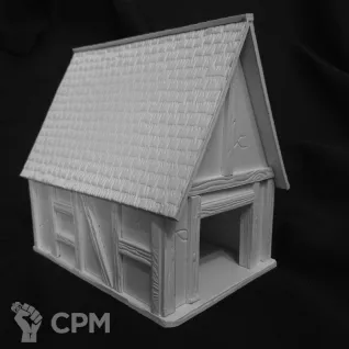 Описание картинки Хозпостройка фентези/средневековье со съемной крыш от Capitan Martinez по цене 900руб | Свободный Рынок Миниатюр - СРМ