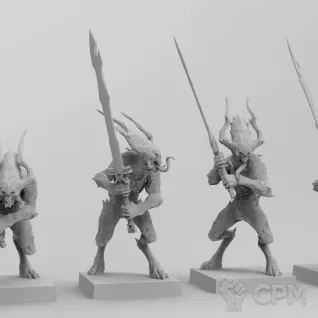 Описание картинки Daemons of Khorne Bloodletter / Кровопускатель от 3Д печать миниатюр по цене 219руб | Свободный Рынок Миниатюр - СРМ