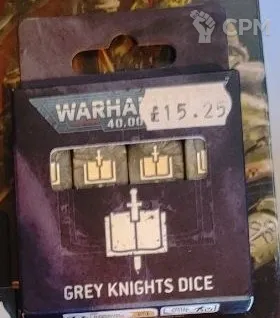Описание картинки Warhammer 40k: Dice Set - Grey Knights от Trazyn's Collection по цене 2 930руб | Свободный Рынок Миниатюр - СРМ