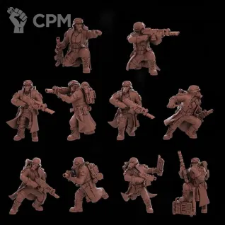 Описание картинки Armageddon Steel Legion Infantry Squad от 3Д печать миниатюр по цене 1 366руб | Свободный Рынок Миниатюр - СРМ