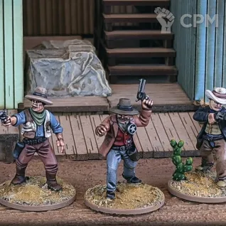 Описание картинки DMHP001  DMH Plastic Gunfighters от Base 28 по цене 1 885руб | Свободный Рынок Миниатюр - СРМ