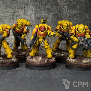 Описание картинки Heavy Intercessors (5) - Imperial fists army от Brushsinger по цене 14 333руб | Свободный Рынок Миниатюр - СРМ