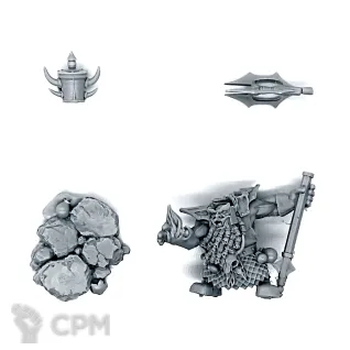 Описание картинки Chaos Dwarf Daemonsmith от Red Rooster по цене 726руб | Свободный Рынок Миниатюр - СРМ