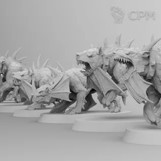 Описание картинки Flesh Hounds 5 моделей на выбор. от WastelandMiniatures по цене 1 100руб | Свободный Рынок Миниатюр - СРМ