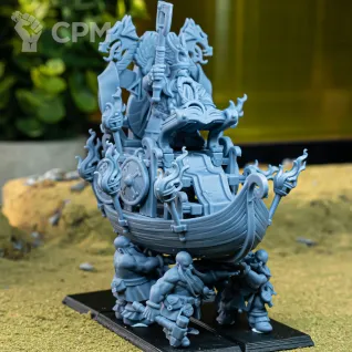 Описание картинки Dwarf King on Throne от 3DPrintClub по цене 900руб | Свободный Рынок Миниатюр - СРМ