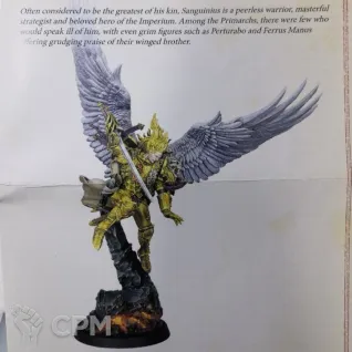 Описание картинки Sanguinius Primarch of the Blood Angels от Saudad по цене 2 500руб | Свободный Рынок Миниатюр - СРМ
