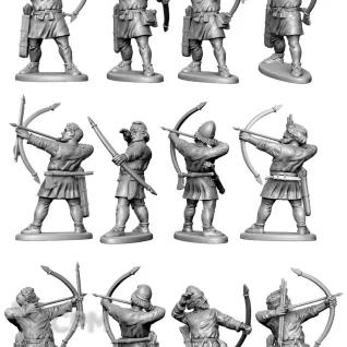 Описание картинки Dark Age Archers and Slingers от Base 28 по цене 4 350руб | Свободный Рынок Миниатюр - СРМ