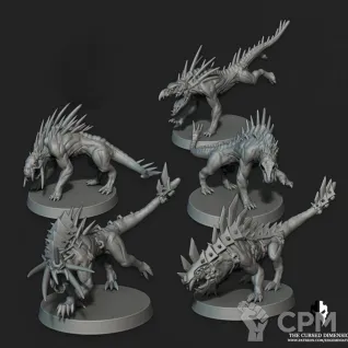 Описание картинки Flesh Hounds 5шт от GregoryPrint по цене 640руб | Свободный Рынок Миниатюр - СРМ