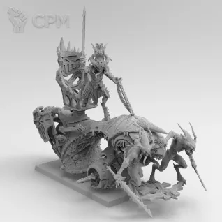 Описание картинки Rendmaster on blood throne от WastelandMiniatures по цене 1 750руб | Свободный Рынок Миниатюр - СРМ