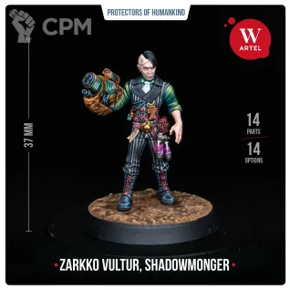 Описание картинки Миниатюра Zarkko Vultur, Shadowmonger от Артель W по цене 1 296руб | Свободный Рынок Миниатюр - СРМ