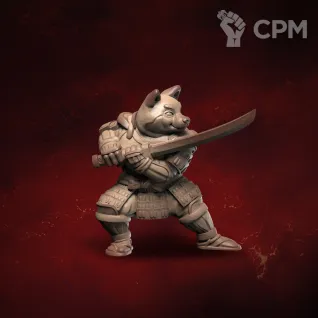 Описание картинки Akita Samurai by Jed Henry от Punga Miniatures по цене 900руб | Свободный Рынок Миниатюр - СРМ