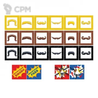 Описание картинки Moustache Smash (Шлеп Усы) на английском языке от Кот и Ворон по цене 1 100руб | Свободный Рынок Миниатюр - СРМ