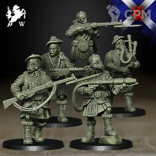 Описание картинки Highlanders - Yeomen - Trench Crusade от Critical Print по цене 690руб | Свободный Рынок Миниатюр - СРМ