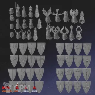 Описание картинки Отряд Бретонских Рыцарей от 3D Wargaming по цене 2 000руб | Свободный Рынок Миниатюр - СРМ