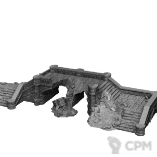 Описание картинки Руины моста Аркенфел №1 от 3D Wargaming по цене 3 740руб | Свободный Рынок Миниатюр - СРМ