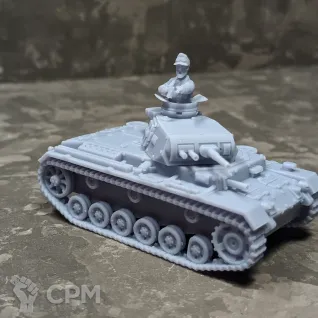 Описание картинки Pz.Kpfw. III Немецкий средний танк Panzer 3 28mm 2 от Silver Pendulum по цене 680руб | Свободный Рынок Миниатюр - СРМ
