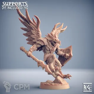 Описание картинки Ааракокра Защитник (Aarakokra Defender) от Gabrigame_Print по цене 290руб | Свободный Рынок Миниатюр - СРМ