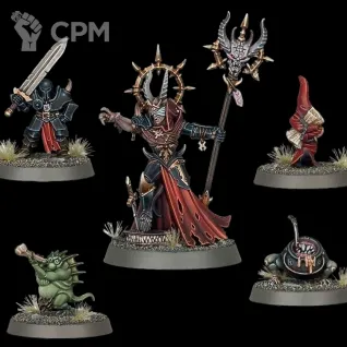 Описание картинки Mibyllorr Darkfang, Chaos Sorcerer Lord от Орки с наГорки по цене 500руб | Свободный Рынок Миниатюр - СРМ