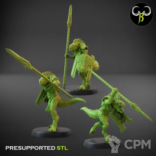 Описание картинки Saurus Warriors Spear 12шт от Kapers Point по цене 1 980руб | Свободный Рынок Миниатюр - СРМ