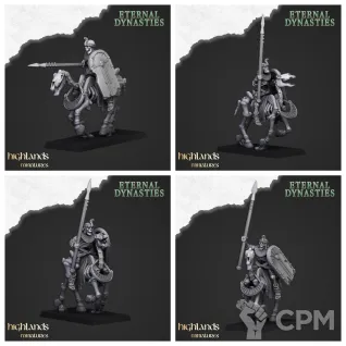 Описание картинки Ancient Skeletal Cavalry with Spears от 3DPrintClub по цене 220руб | Свободный Рынок Миниатюр - СРМ