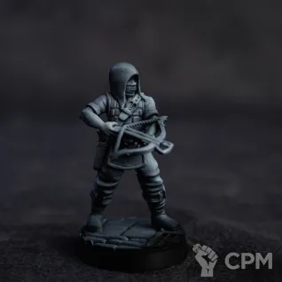 Описание картинки Разбойник с Арбалетом от Dark Craft Hobby по цене 260руб | Свободный Рынок Миниатюр - СРМ