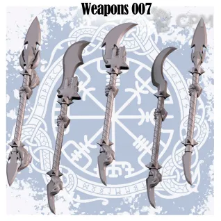 Описание картинки Space Wolves - Spears set v.2 от 3Д печать миниатюр по цене 233руб | Свободный Рынок Миниатюр - СРМ