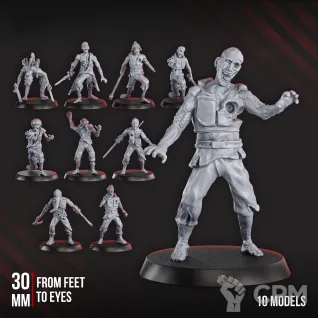 Описание картинки Zombies Squad от Manufactorum76 по цене 1 500руб | Свободный Рынок Миниатюр - СРМ