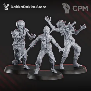 Описание картинки Zombies Squad от Manufactorum76 по цене 1 500руб | Свободный Рынок Миниатюр - СРМ