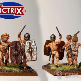 Описание картинки Ancient Gallic Naked Fanatics от Base 28 по цене 2 944руб | Свободный Рынок Миниатюр - СРМ