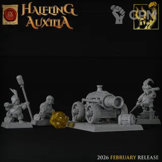 Описание картинки Warmachines Halfling Cannon от 3DPrintClub по цене 850руб | Свободный Рынок Миниатюр - СРМ
