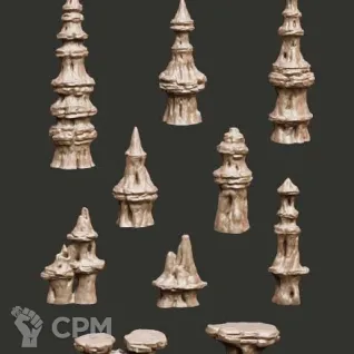 Описание картинки Alien Spires от Орки с наГорки по цене 500руб | Свободный Рынок Миниатюр - СРМ