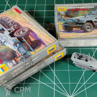 Описание картинки WW2V15013 German SdKfz 251 Halftrack Conversion Kit + Ханомаг x4 от Vault Boy по цене 3 298руб | Свободный Рынок Миниатюр - СРМ