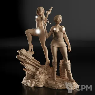 Описание картинки Ada and Jill Фигурки (Resident Evil) от GAS3TXD  по цене 6 900руб | Свободный Рынок Миниатюр - СРМ