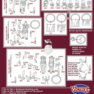 Описание картинки VXA002  Spartan Armoured Hoplites от Base 28 по цене 3 375руб | Свободный Рынок Миниатюр - СРМ