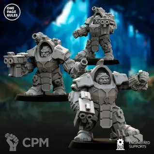 Описание картинки Votann Powersuits 1 от Barduck Miniatures по цене 799руб | Свободный Рынок Миниатюр - СРМ